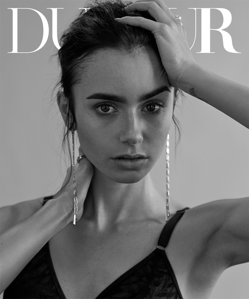 Lily Collins on DuJour Magazine October 2016 Cover