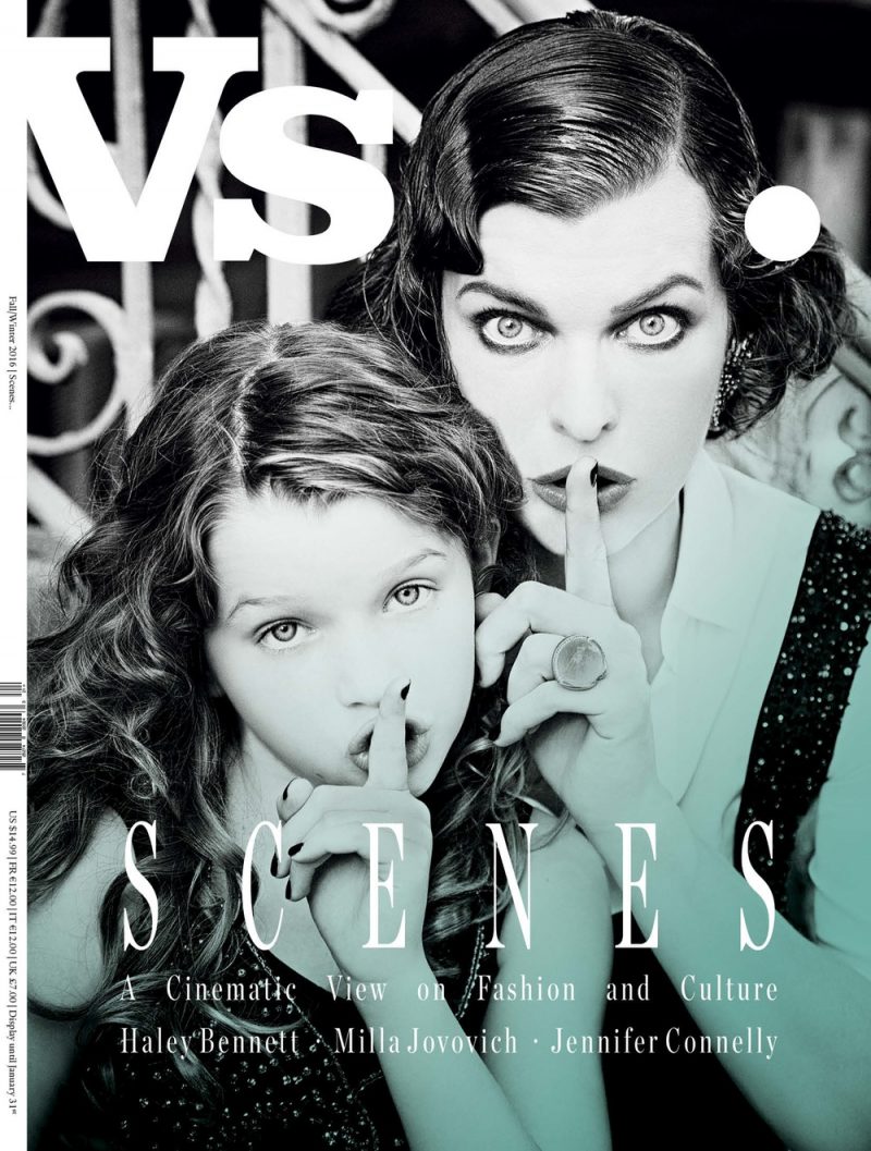 Milla Jovovich and daughter Ever Gabo on Vs. Magazine fall-winter 2016 Cover