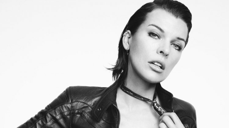 Milla Jovovich Poses in Sleek Looks for Glass Magazine