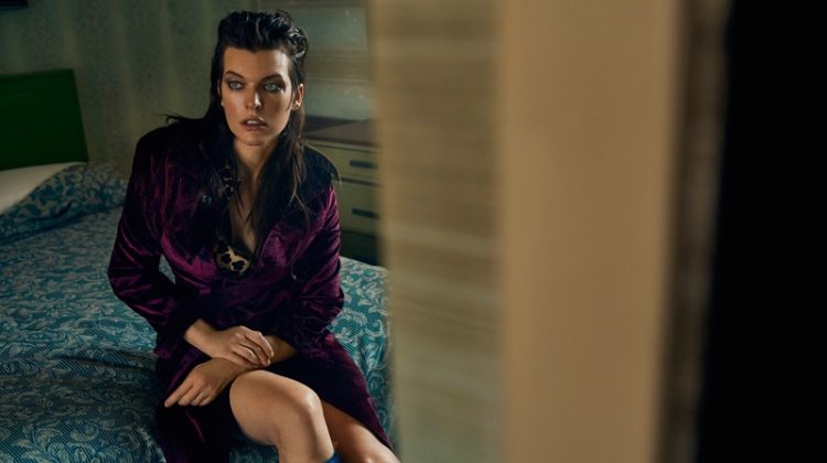 Milla Jovovich Looks Motel Chic in Vogue Ukraine