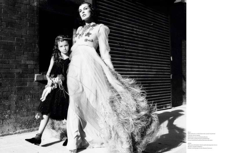 Milla Jovovich and her daughter Ever Gabo Jovovich-Anderson star in Vs. Magazine