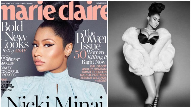 Nicki Minaj Stars in Marie Claire, Talks Competing with Male Rappers