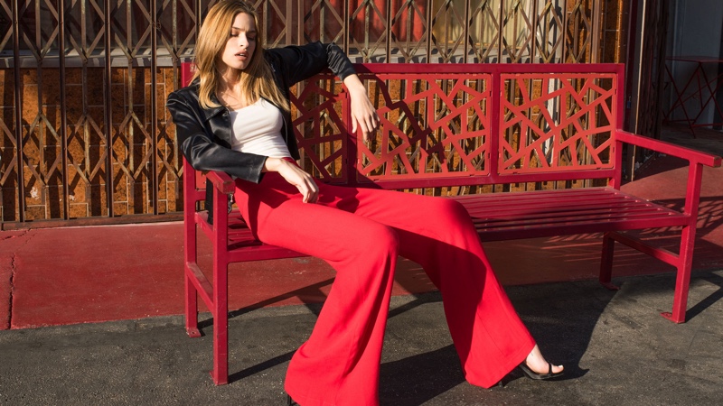 Reformation Sorrenti Pant in Cherry
