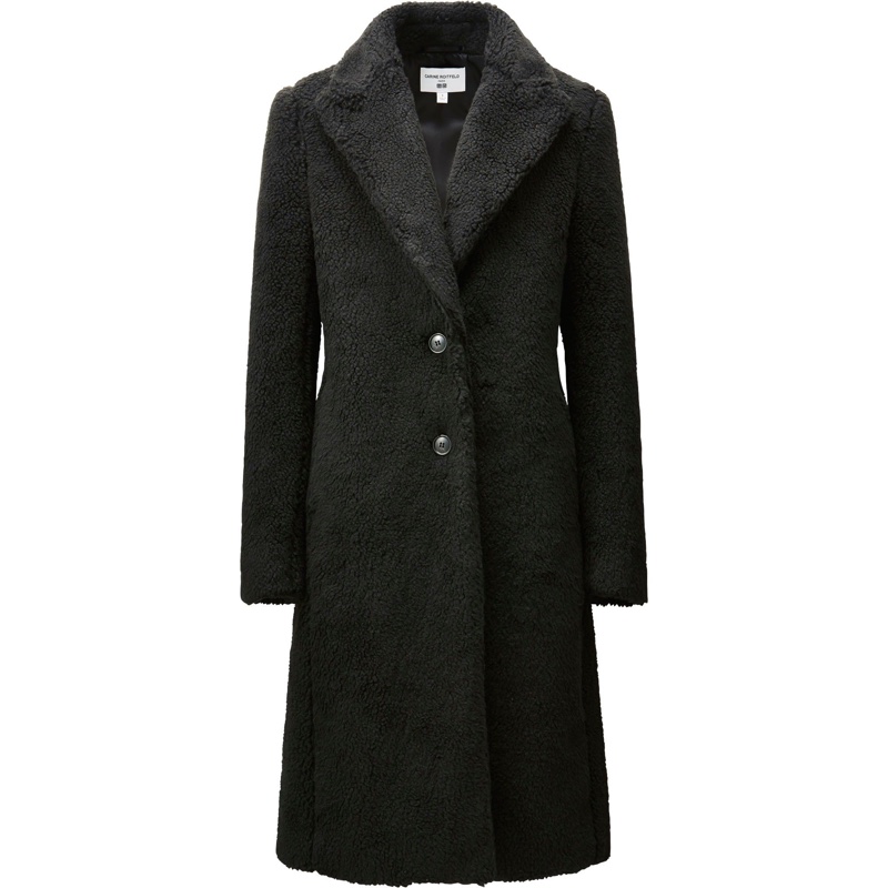 Uniqlo x Carine Roitfeld Fleece Coat in Black