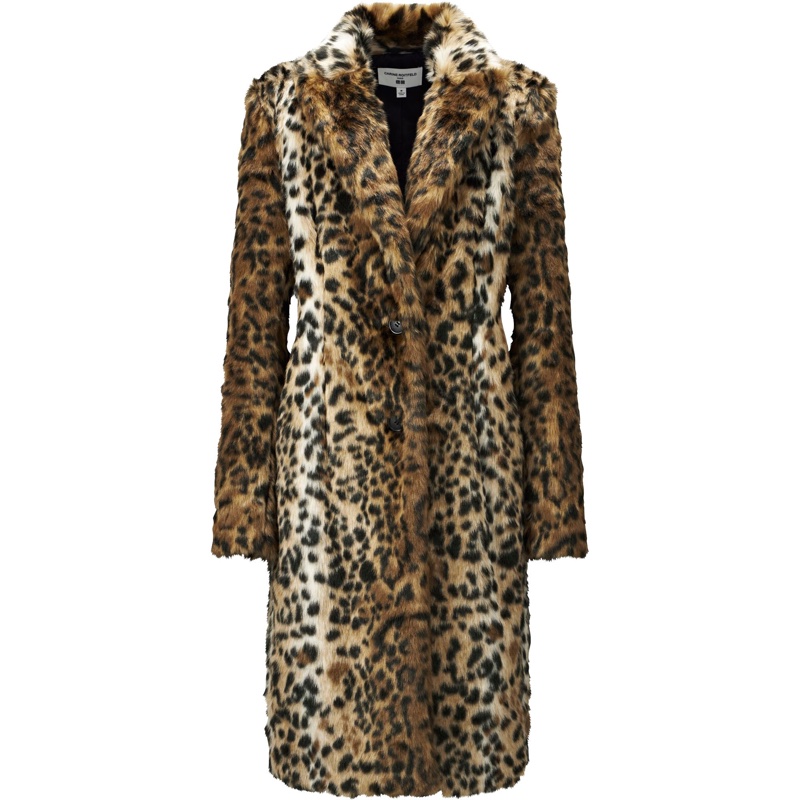 Uniqlo x Carine Roitfeld Leopard Print Faux Fur Coat