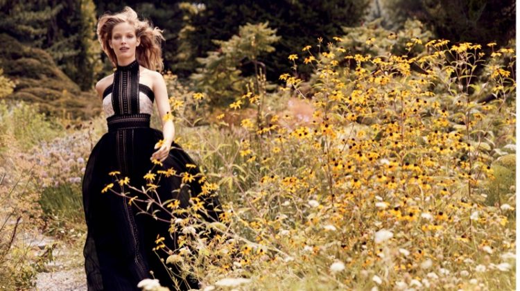 Alisa Ahmann Stuns in Garden Party Dresses for Bergdorf Goodman
