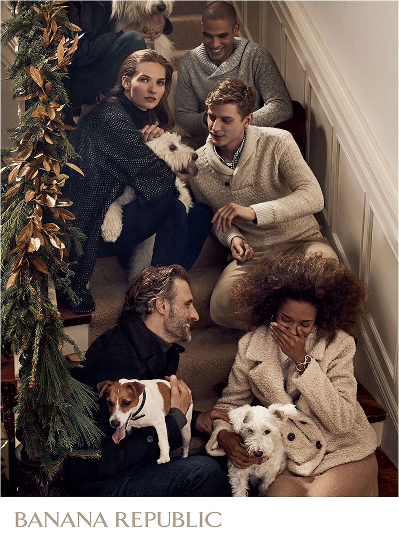 Fashion brand Banana Republic features cozy sweaters in its holiday campaign