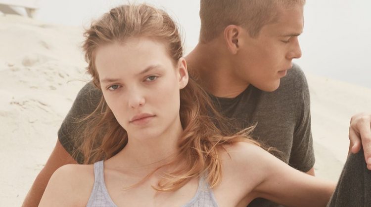 Roos Abels Heads to the Beach in Calvin Klein’s Cashmere Collection