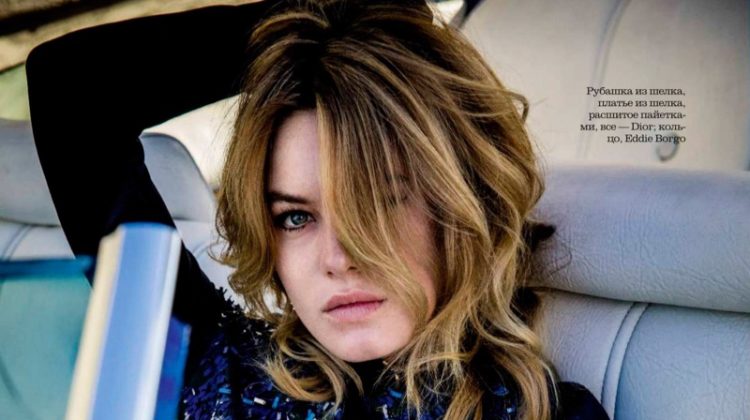 Camille Rowe Poses in Cool Girl Looks for ELLE Russia