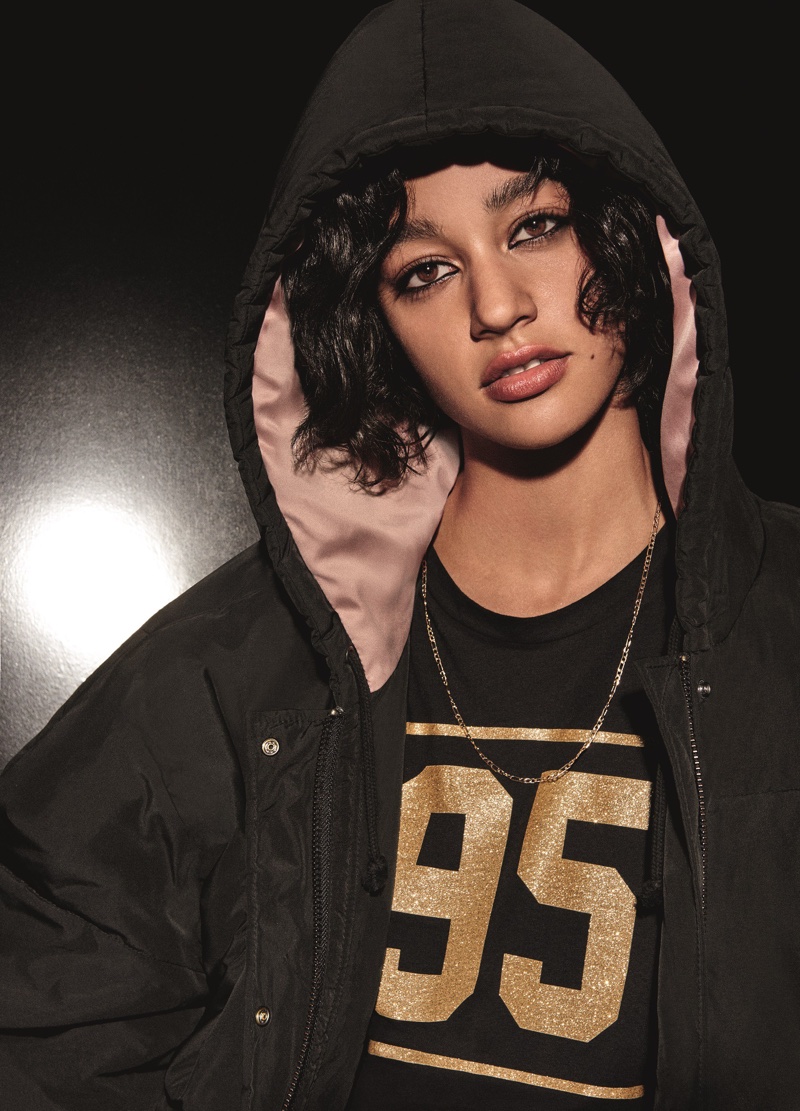 Damaris Goddrie stars in Topshop's holiday 2016 campaign