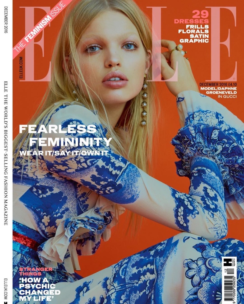 Daphne Groeneveld on ELLE UK December 2016 Cover