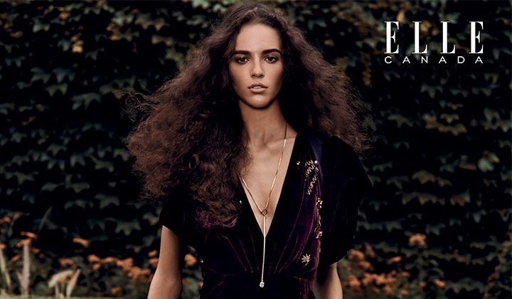 Emm Arruda Embraces Velvet Styles for ELLE Canada Editorial