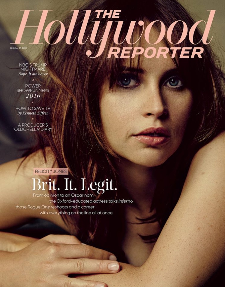 Felicity Jones on The Hollywood Reporter October 21, 2016 Cover