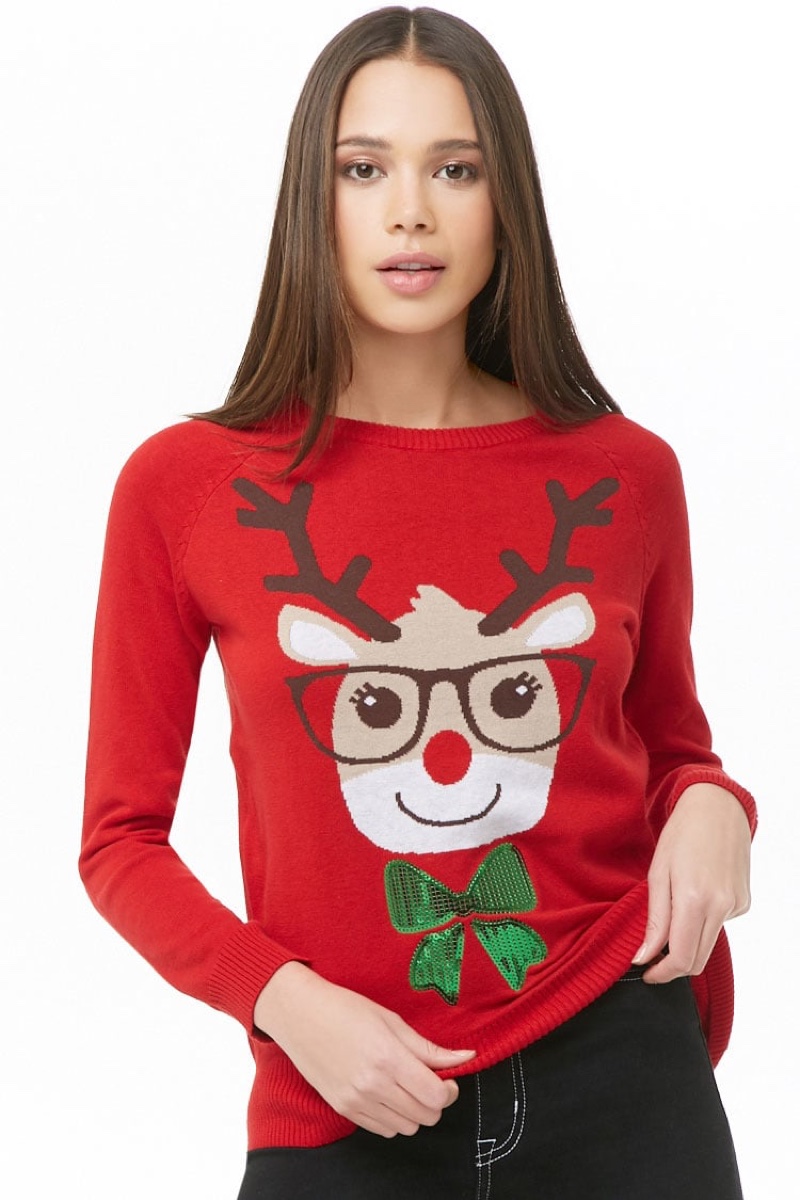 Forever 21 Reindeer Graphic Sweater $15