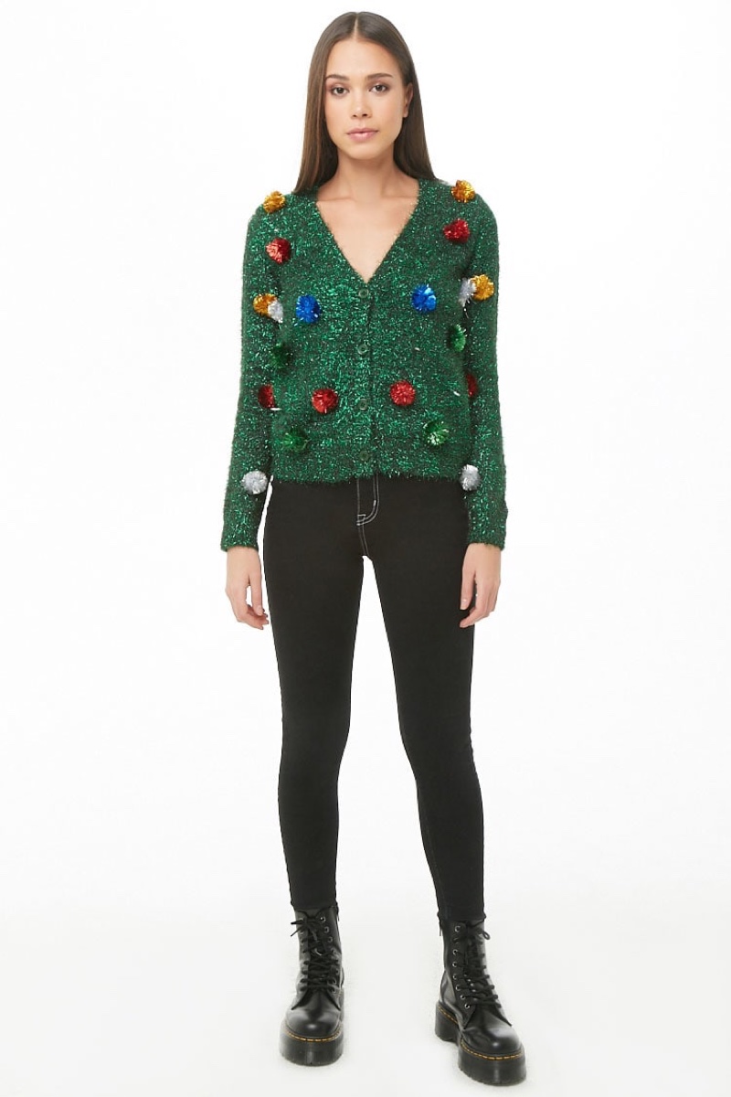 Forever 21 Tinsel Christmas Cardigan $29.90