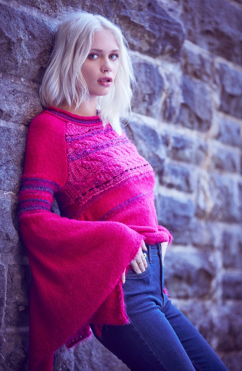 Free People Craft Time Mixed Knit Sweater