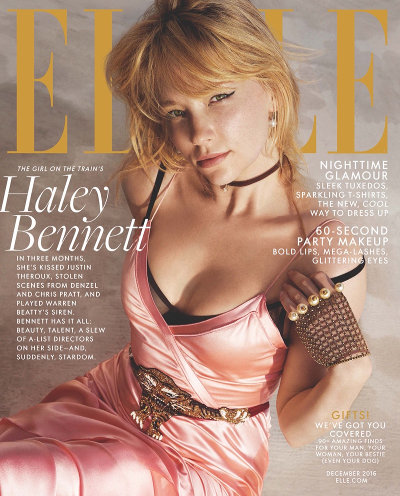 Haley Bennett on ELLE Magazine December 2016 Cover