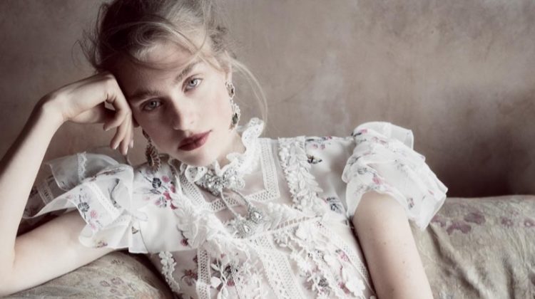 Hedvig Palm Stuns in Haute Couture Gowns for Harper’s Bazaar UK