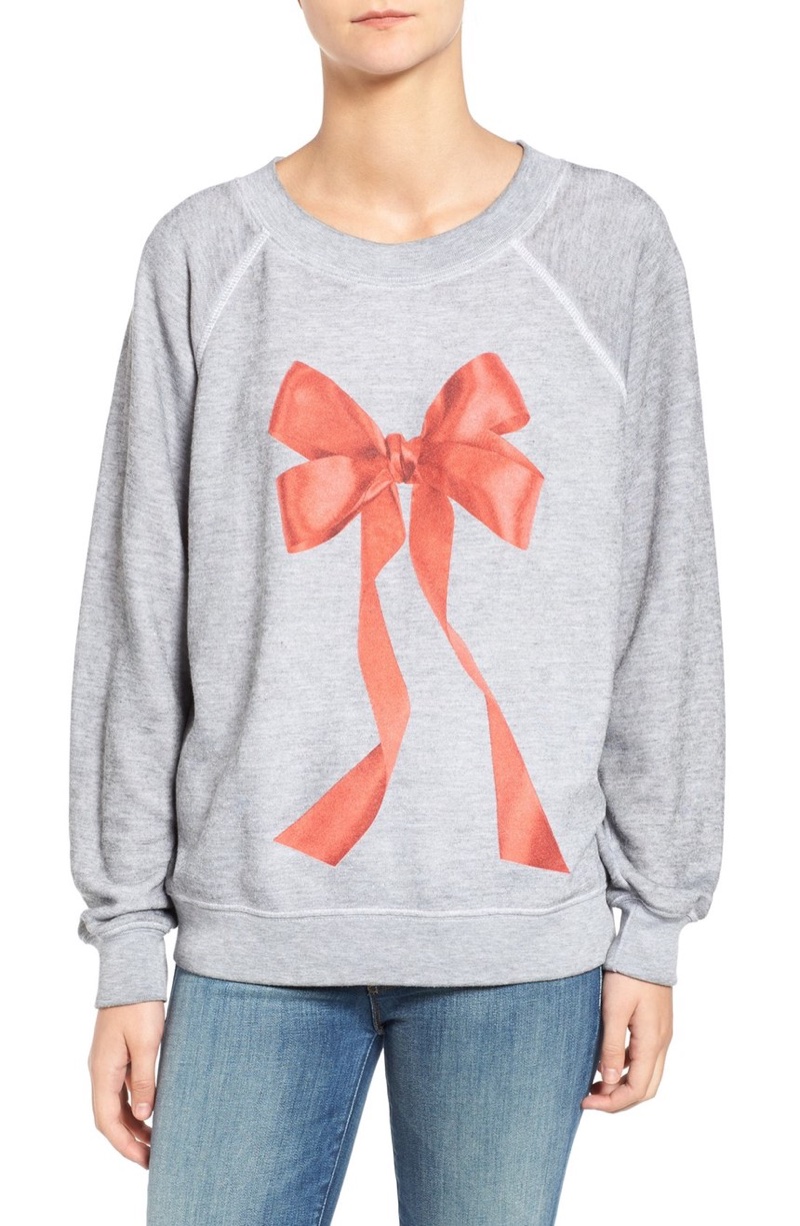 Wildfox I'm Present Christmas Pullover Sweater