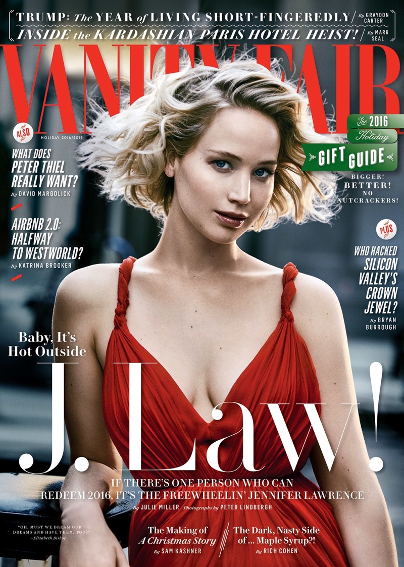 Jennifer Lawrence on Vanity Fair Holiday 2016 Cover