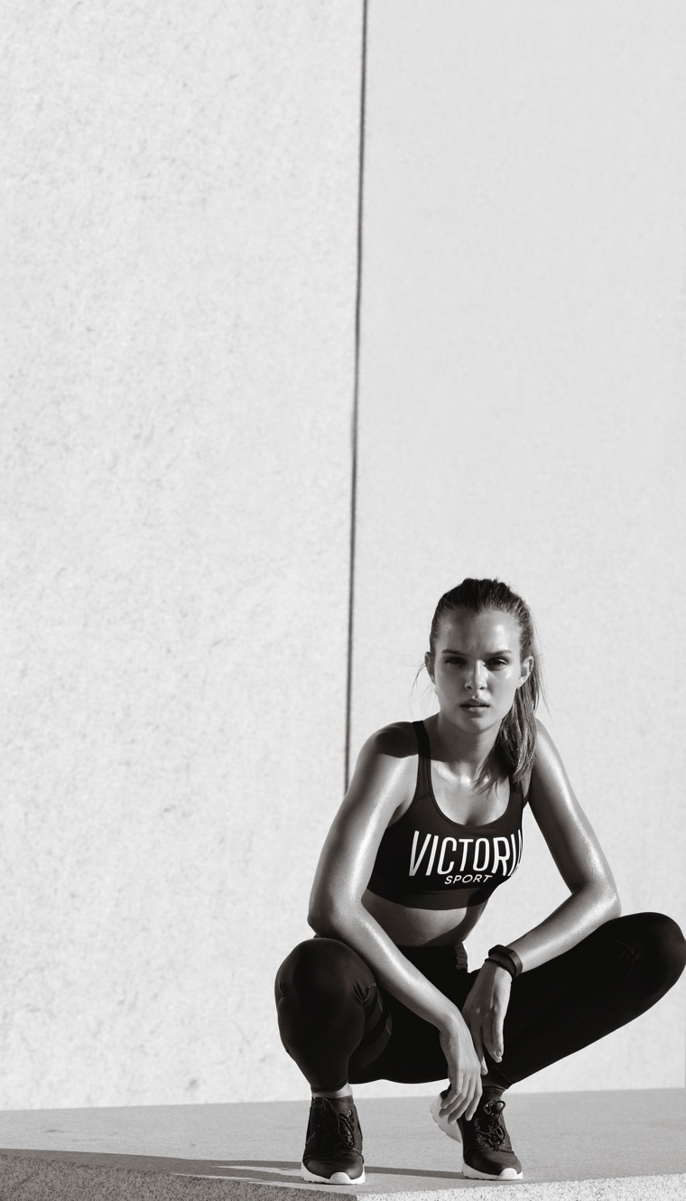 Model Josephine Skriver wears Victoria Sport-The Player Sport Bra