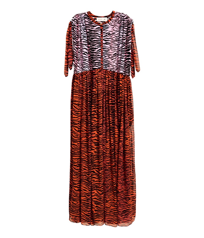 Kenzo for H&M Long Silk Chiffon Dress