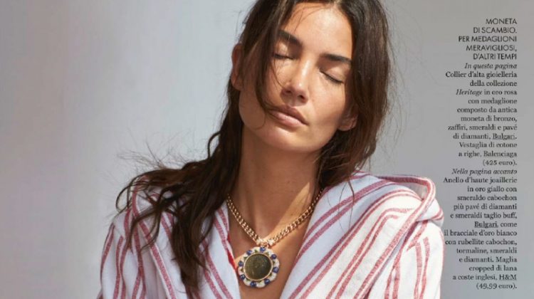 Lily Aldridge Poses in Effortlessly Chic Fashion for ELLE Italy