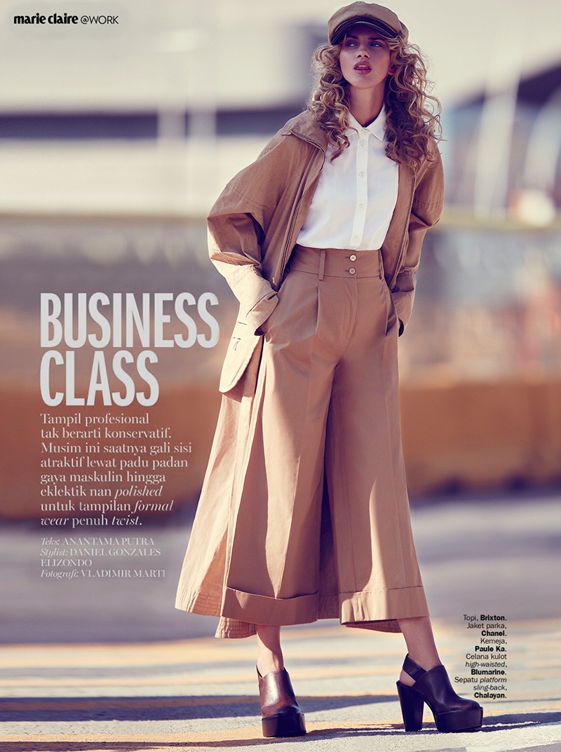Maja Elmstrom stars in Marie Claire Indonesia's October issue