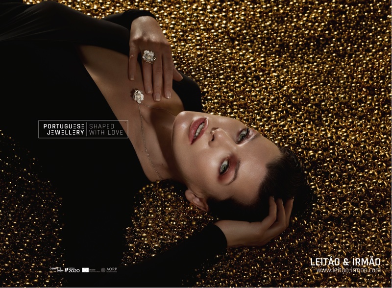 Model Milla Jovovich wears Leitag & Irmao jewelry