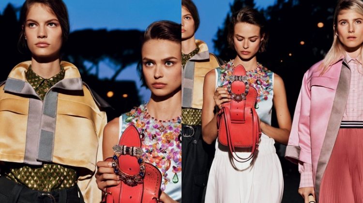 Miu Miu Models Take a Stroll Though Rome for Resort 2017 Campaign