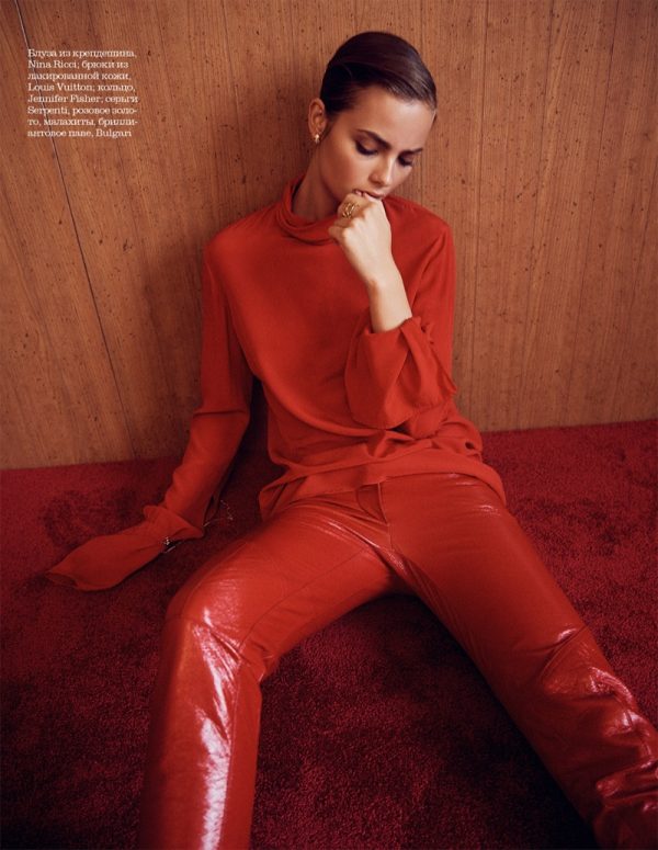Moa Aberg Shows How to Wear Head-to-Toe Red in ELLE Russia – Fashion ...