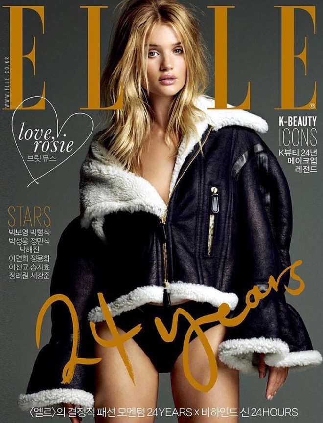 Rosie Huntington-Whiteley on ELLE Korea November 2016 Cover