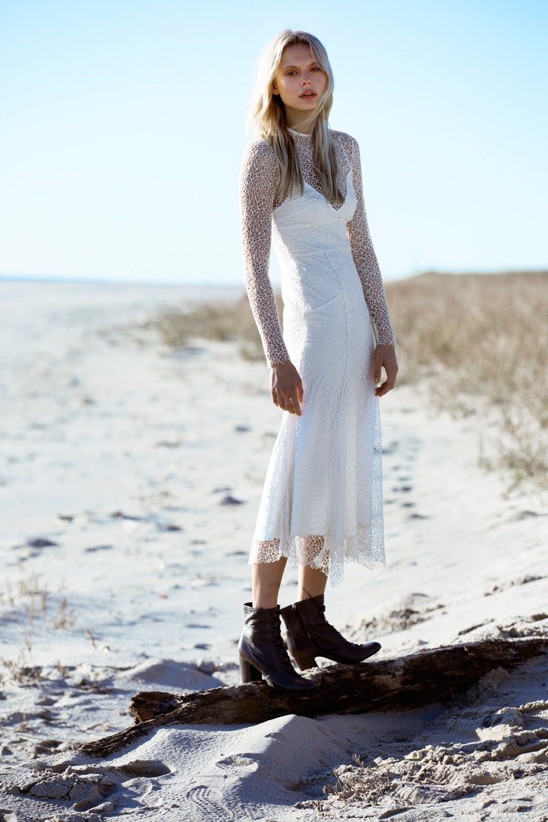 Camilla and Marc Filigree Lace Long Sleeve Dress and Milly Laurence Dacade