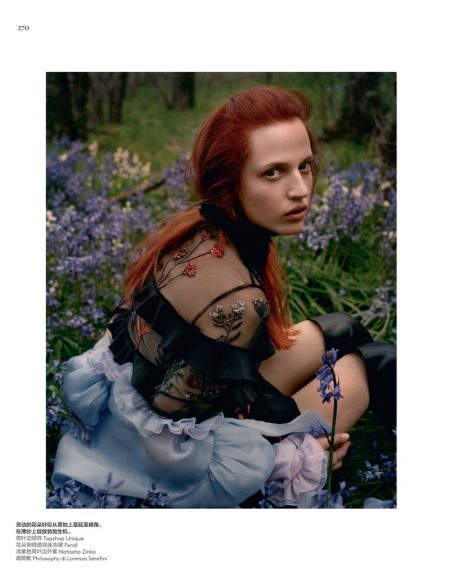 Alexandra Elizabeth & Julia Banas Model Gorgeous Dresses for Vogue China