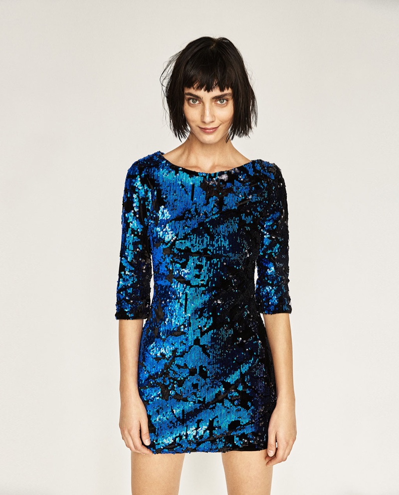 Zara Two-Tone Sequin Dress