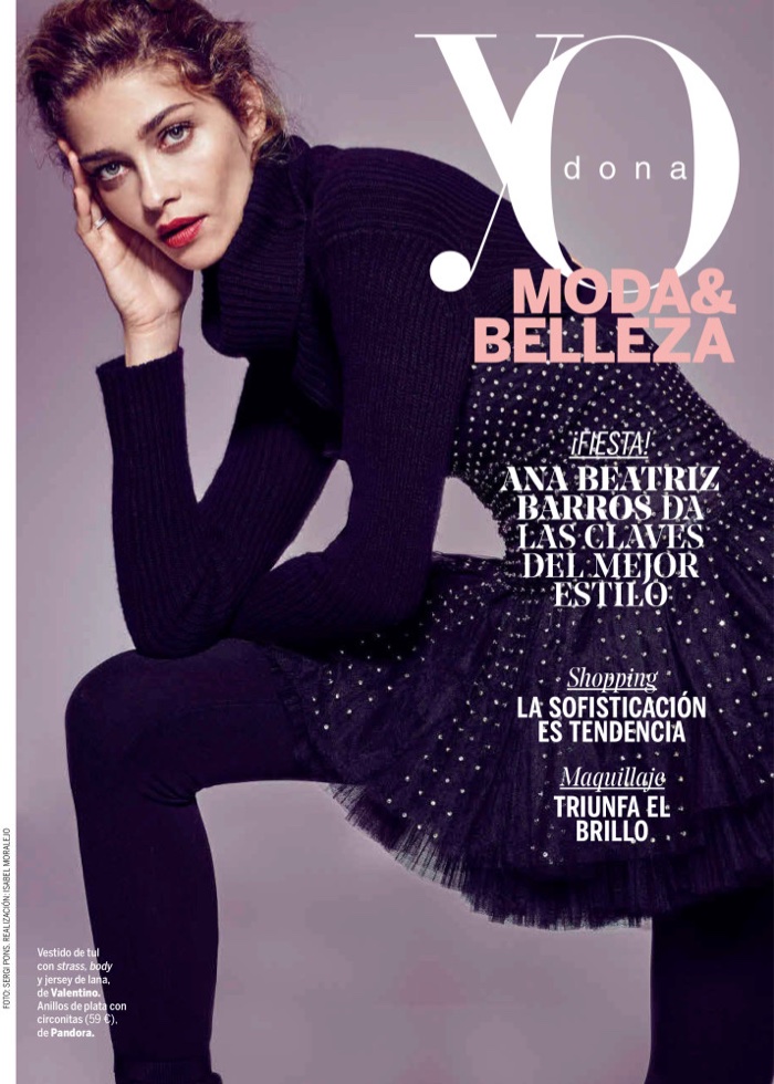 Model Ana Beatriz Barros poses in ballerina inspired look from Valentino