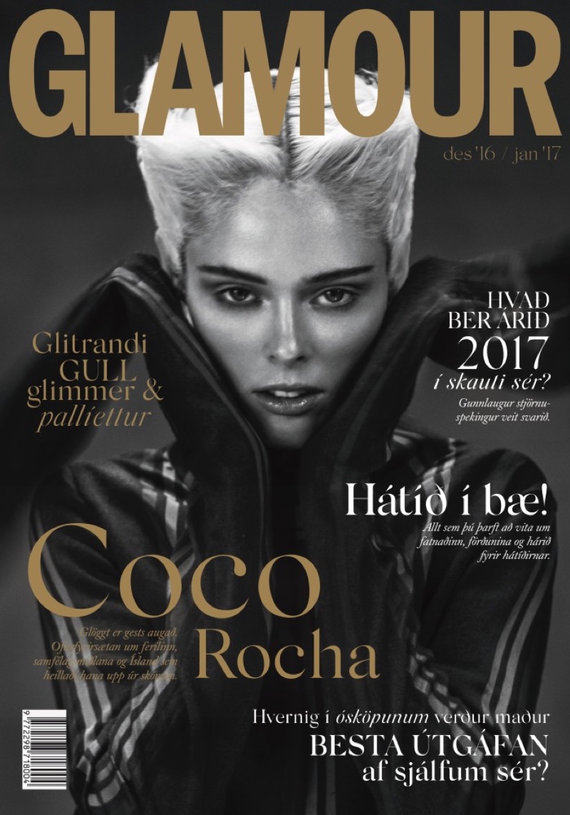 Coco Rocha on Glamour Iceland December/January 2016.2017 Cover