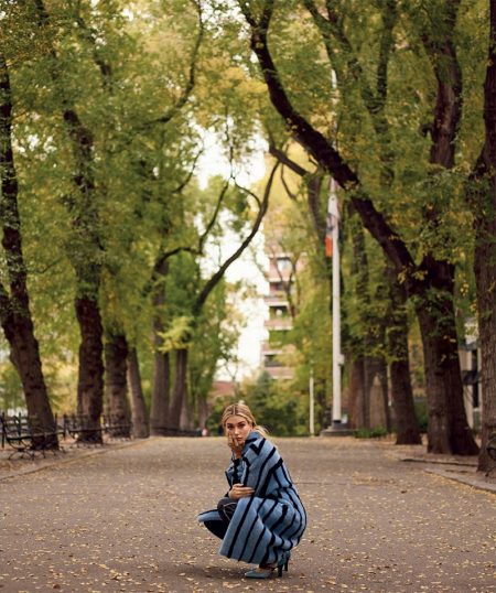 Hailey Baldwin Sports the Resort Collections for Harper's Bazaar Spain