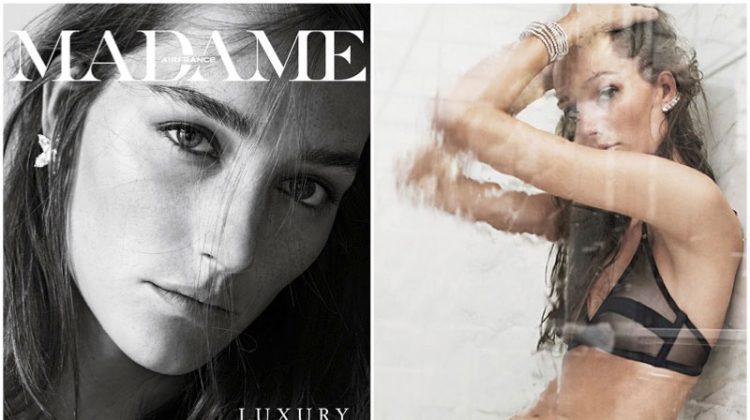 Josephine le Tutour Models Lingerie Looks in Air France Madame