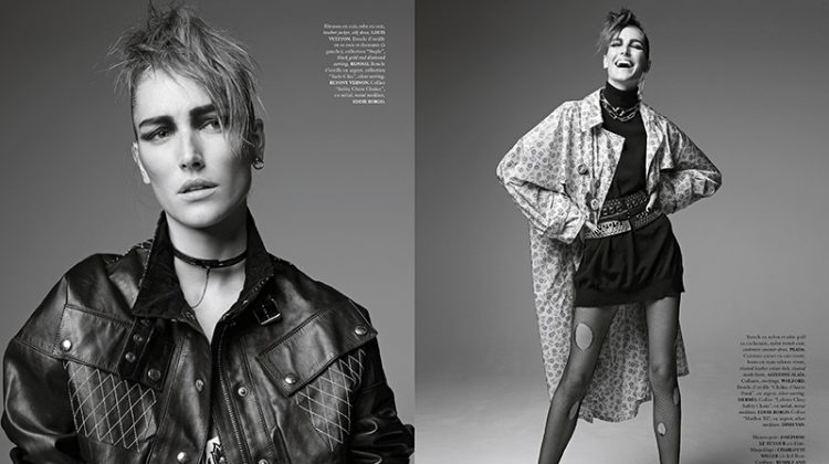 Josephine le Tutour Transforms in Punk Inspired Style for Air France Madame
