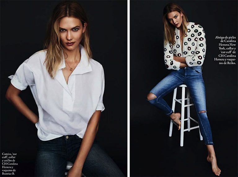 Karlie Kloss Models Carolina Herrera Fashion for ELLE Spain – Fashion ...