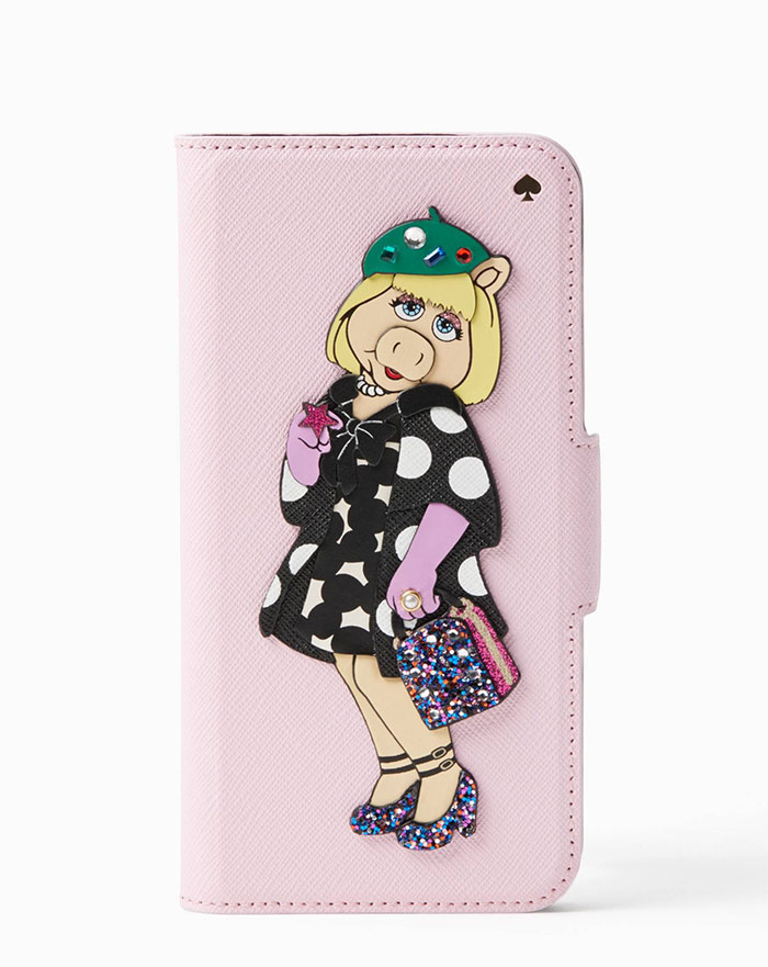 Kate Spade x Miss Piggy Applique Folio iPhone 7 Case