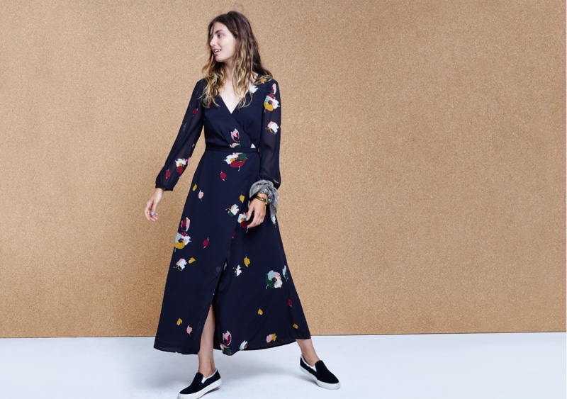 Madewell Painted Floral Maxi Dress