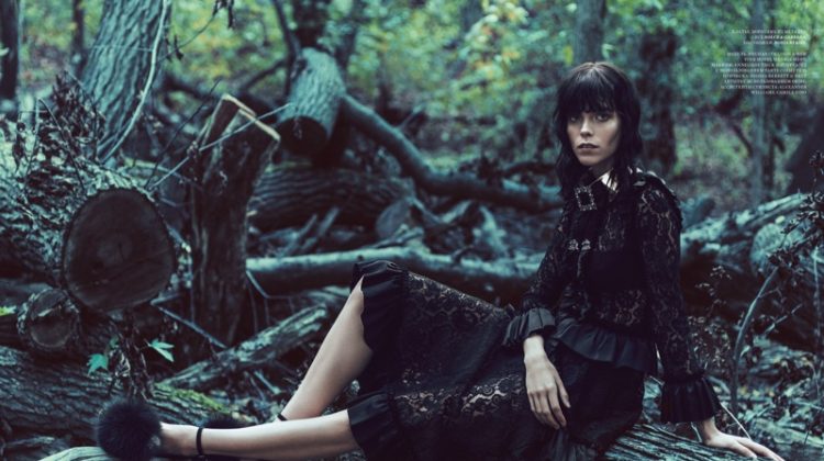Meghan Collison Embraces Dark Looks for Harper’s Bazaar Kazakhstan