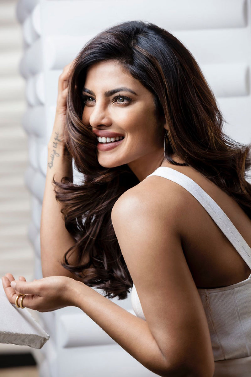 Actress Priyanka Chopra is all smiles behind-the-scenes at Pantene campaign