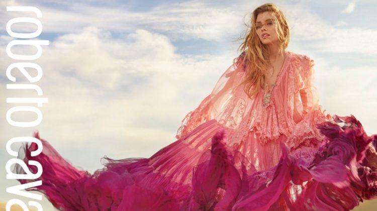 Stella Maxwell stars in Roberto Cavalli's spring-summer 2017 campaign