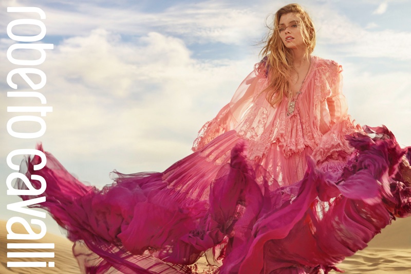 Stella Maxwell stars in Roberto Cavalli's spring-summer 2017 campaign