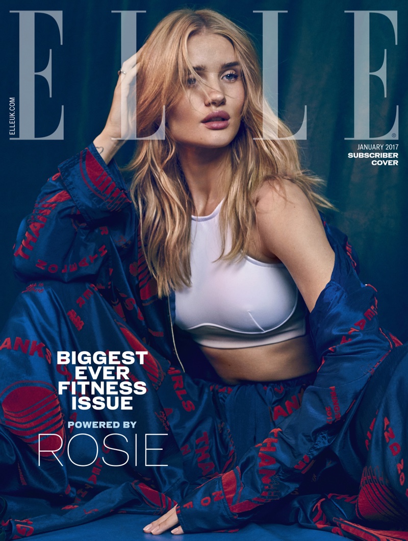 Rosie Huntington-Whiteley on ELLE UK January 2017 Cover