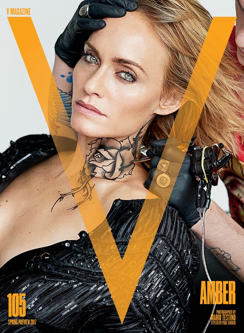 Amber Valletta on V Magazine Spring Preview 2017 Cover