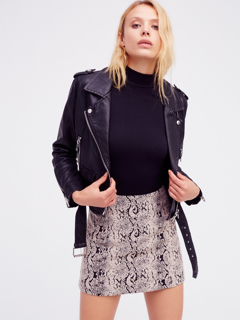 Channel your inner rebel in Blank NYC's vegan leather jacket